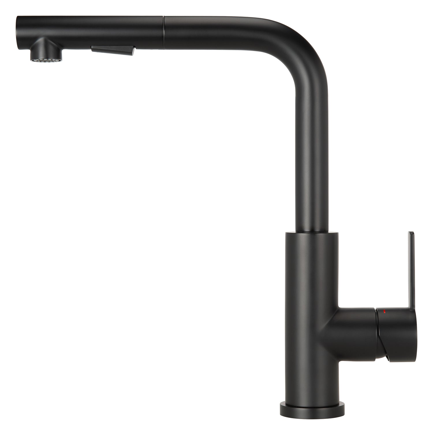 Stainless steel kitchen tap Mizzo Mauro Black with spray - brush function