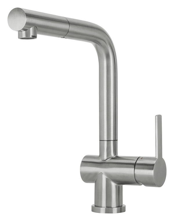 Mizzo Avori kitchen tap brushed steel