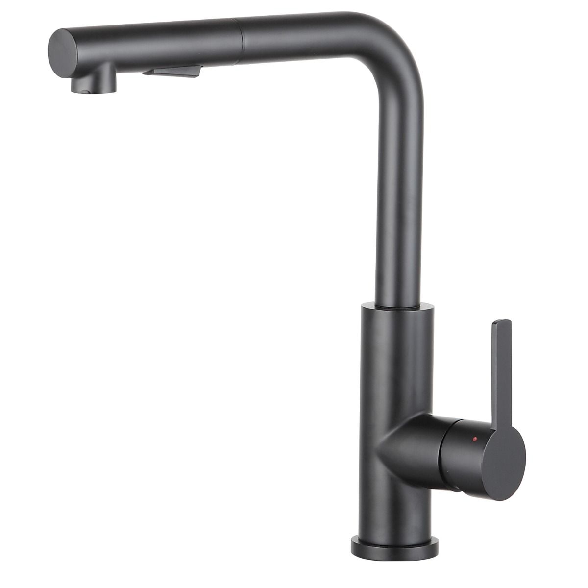 Stainless steel kitchen tap Mizzo Mauro Black with spray - brush function