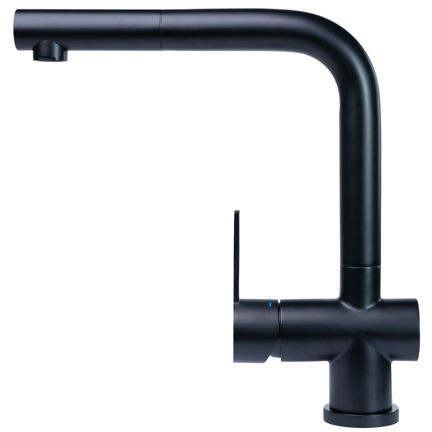Black kitchen tap Mizzo Avori. Pull out spray