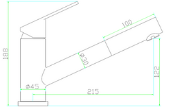 Mizzo Patro kitchen tap brushed steel
